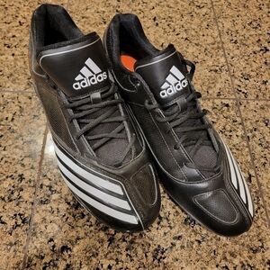 Adidas Scorch Thrill D Low Black & White Football Cleats Shoes Mens NWOT sz 12.5